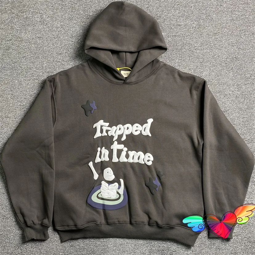 Puff Print Broken Planet Market Trappola Nel Tempo Felpa Con Cappuccio Uomo Donna Broken Planet Felpe Pullover In Pile No Way Back Hoody