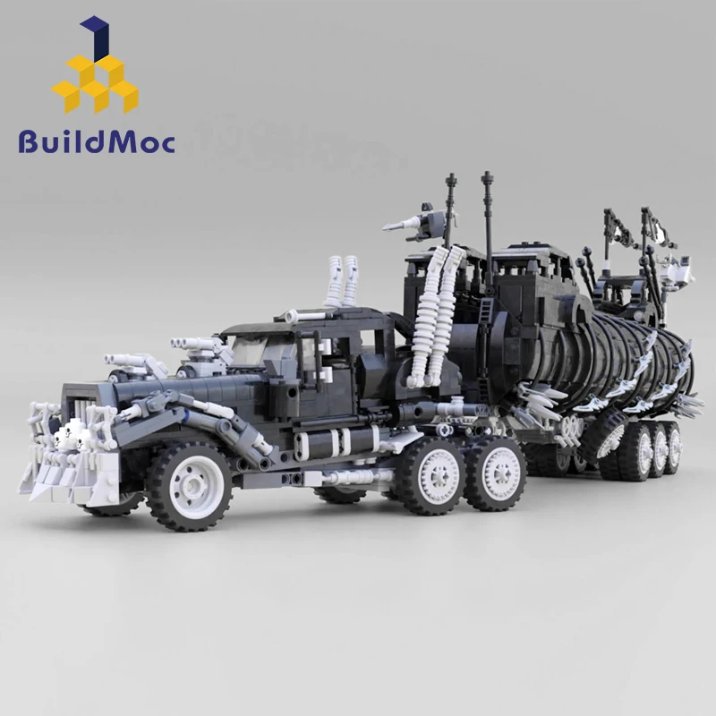Buildmoc Camion Modificato Serie High-Tech War Rig May Mad-Max Movie Collection Modello Building Blocks Kit Set Mattoni Giocattoli