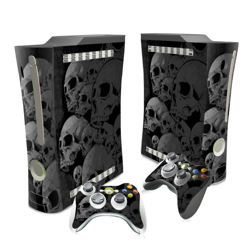 Black Skull Designs Adesivo Per Console Di Gioco Per Xbox 360 Fat Vinyl Decal Skin Wholesale