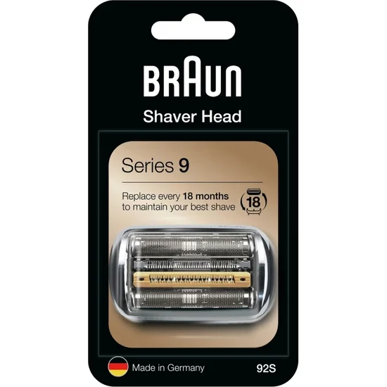 Testina Di Ricambio Per Rasoio Braun Serie 9 92S (Argento)