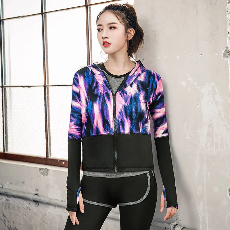 Yoga Crop Top Jacket Gym Running Thin Suit Sport Donna Rete Allentata Red Quick Clothes Mujer Camisetas
