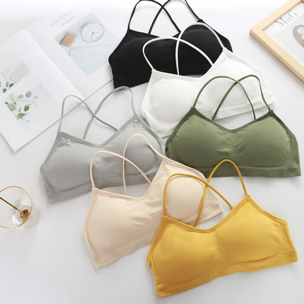 Reggiseno Sportivo Seamless Beautiful Back Wrap Bandeau Girl Canotta Intimo Lady Wrap Chest Double Cross Bra