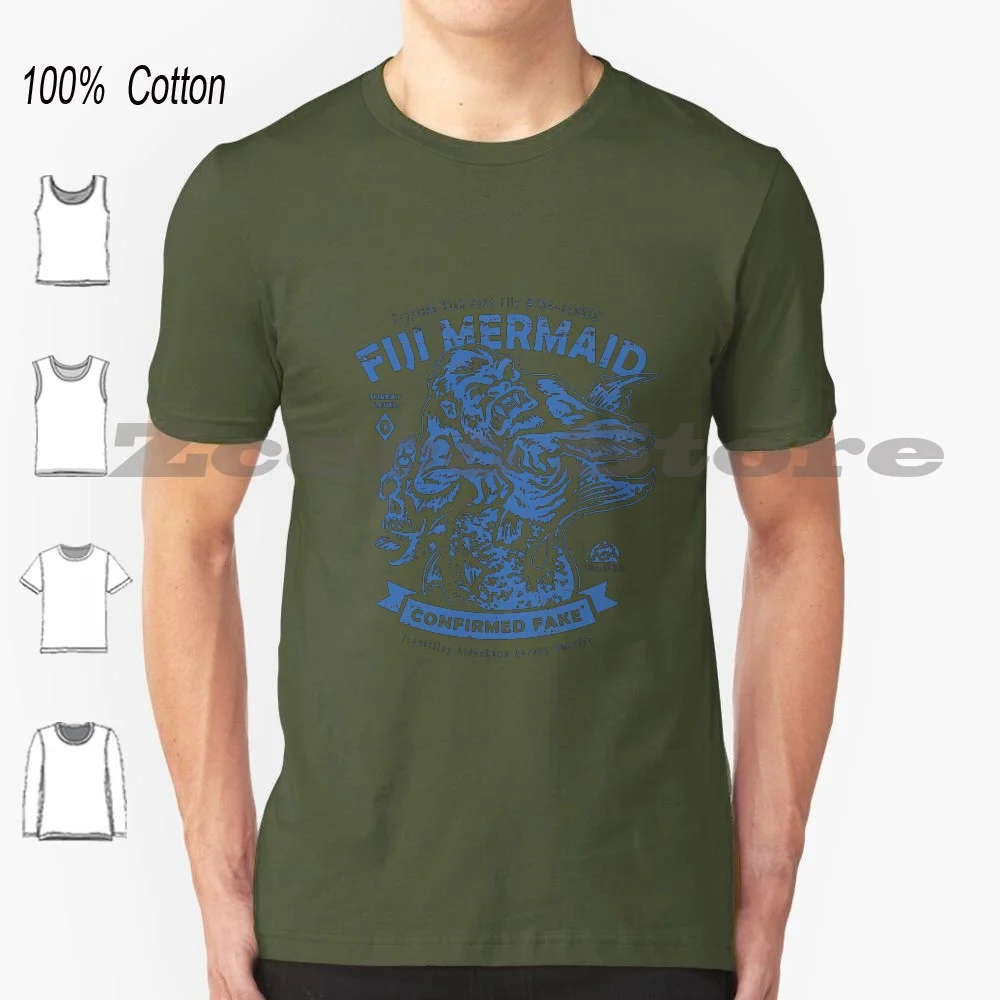 Fiji Mermaid-Case File #204 100% Cotone Uomo E Donna Soft Fashion T-Shirt Sirena Fiji Sirena Fiji Sideshow Cryptid Monster