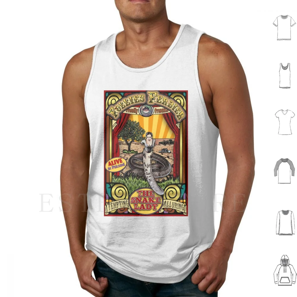 The Snake Lady : Sideshow Poster Canotte Gilet Cotton Beast Snake Snake Woman Snake Lady Womens Human Mutant Animal Woman