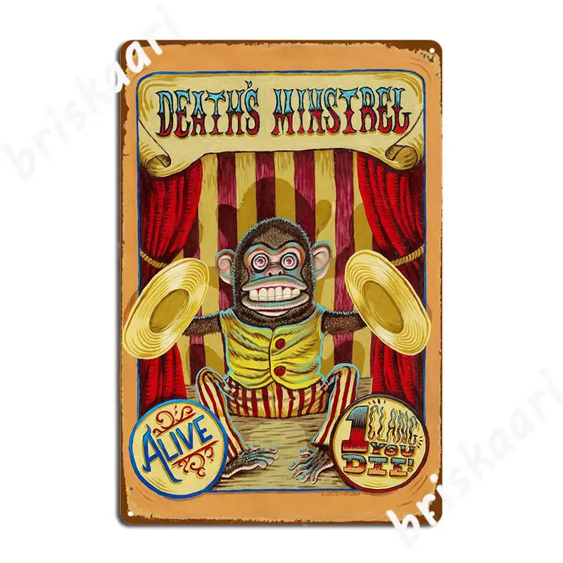 Death S Minstrel Jolly Chimp Sideshow Banner Targa In Metallo Poster Divertente Decorazione Da Parete Pub Garage Club Tin Sign Poster