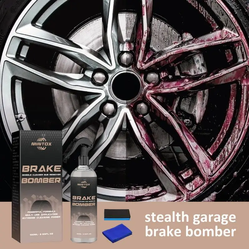 100Ml Potente Spray Detergente Per Freni Può Auto Body Wheels Rim Brake Retreading Agent Polvere Di Ferro E Rimozione Della Polvere Dei Freni Cura Del