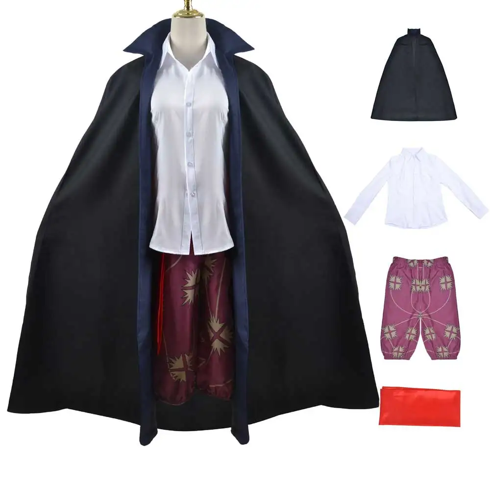 Uomo Donna Capelli Rossi Shanks Due Anni Fa Cool Suit Adult Shanks Cape Shirt Pants Costume Per Halloween