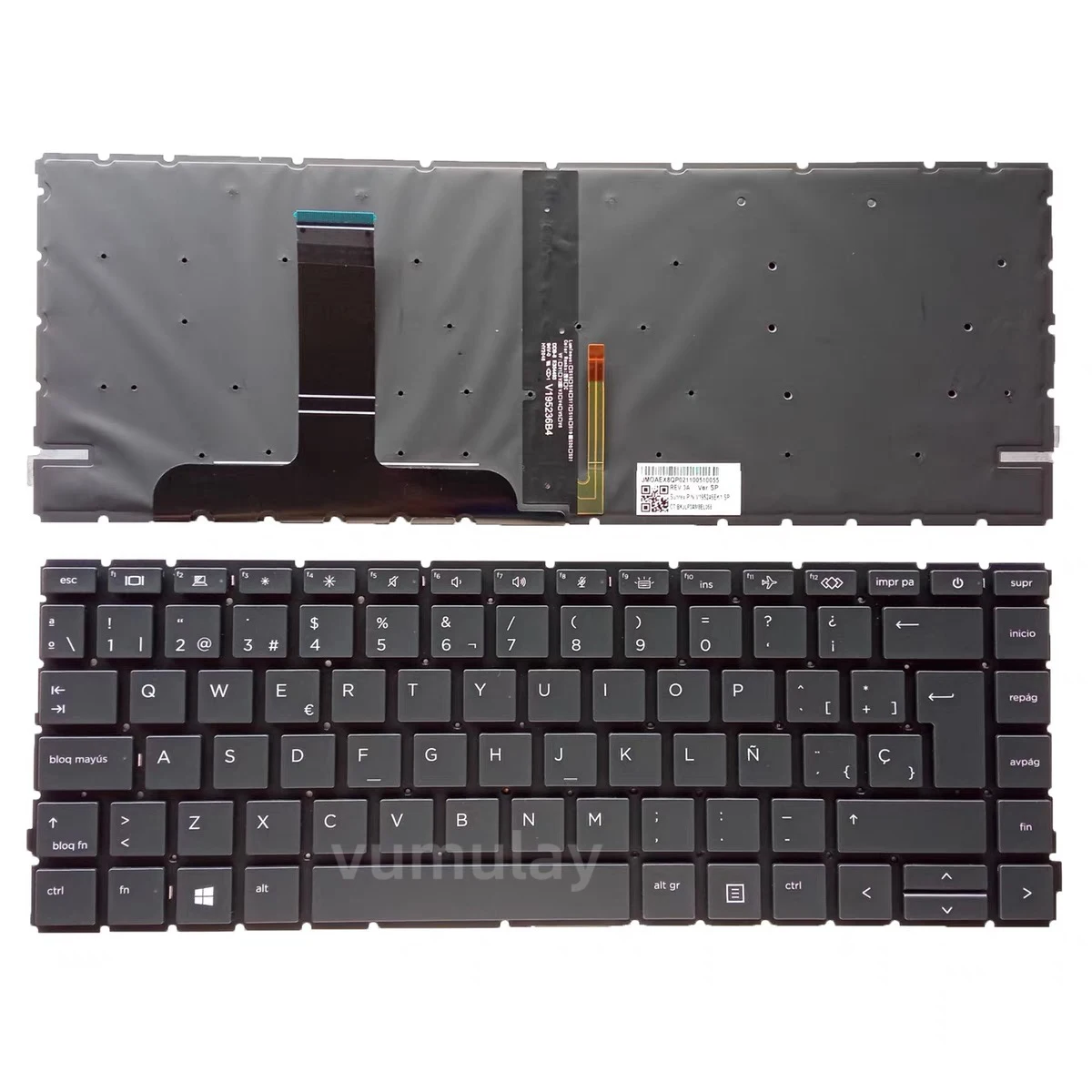 Tastiera Spagnola Per Laptop Hp Probook 445 G8 445R G8 440 G8 645 G8 640 G8 Con Retroilluminazione Sp