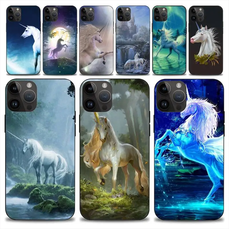 Bella Custodia Per Telefono Pegasus Unicorn Per Iphone 14 13 12 11 Pro Max Mini X 7 8 Custodia Morbida