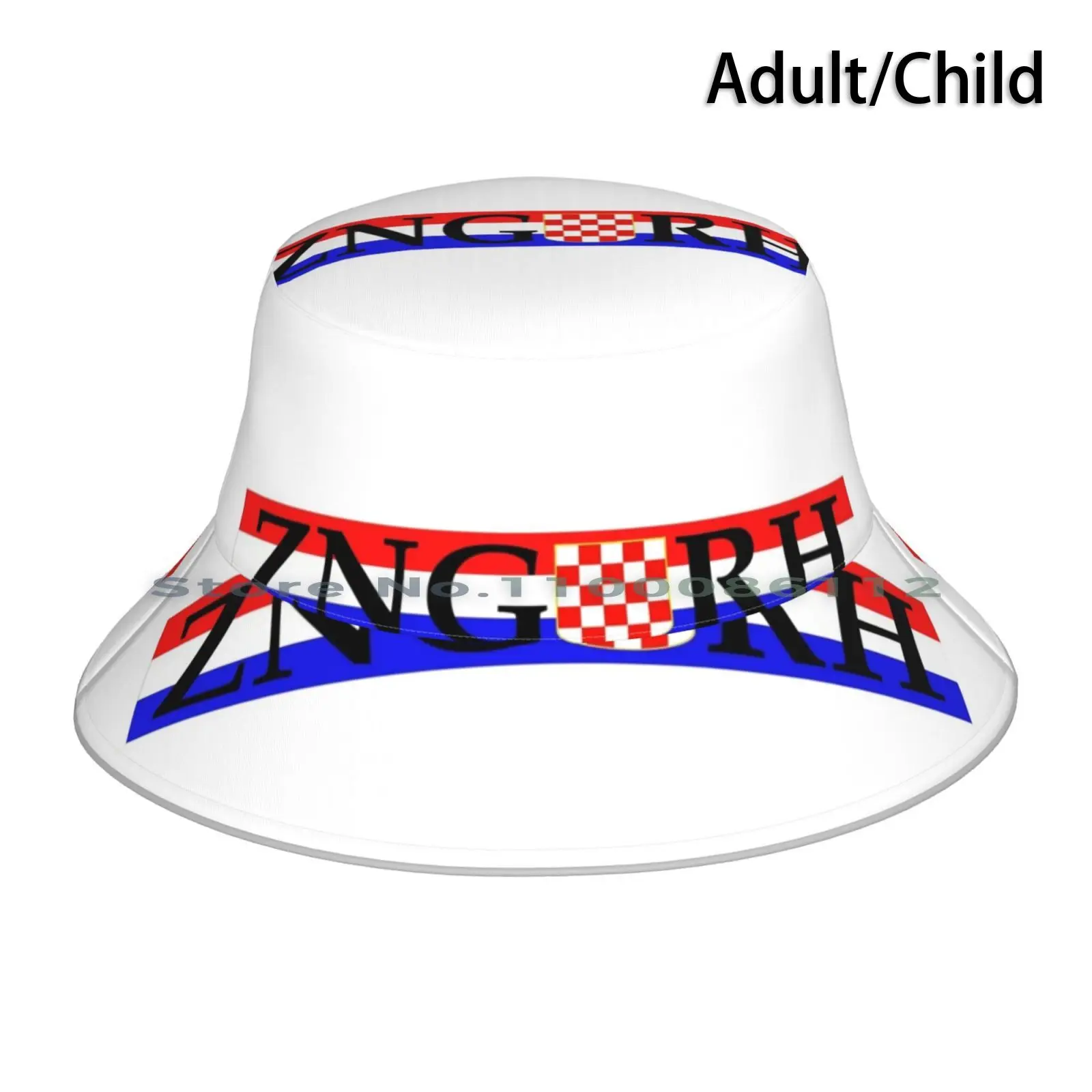 Zng Rh Variant 2 Cappello Da Pescatore Cappellino Da Sole Hrvatska Jebiga Croazia Croazia Split Zadar Poljud Hajduk Dinamo Bbb Torcida Ragusa Oluja
