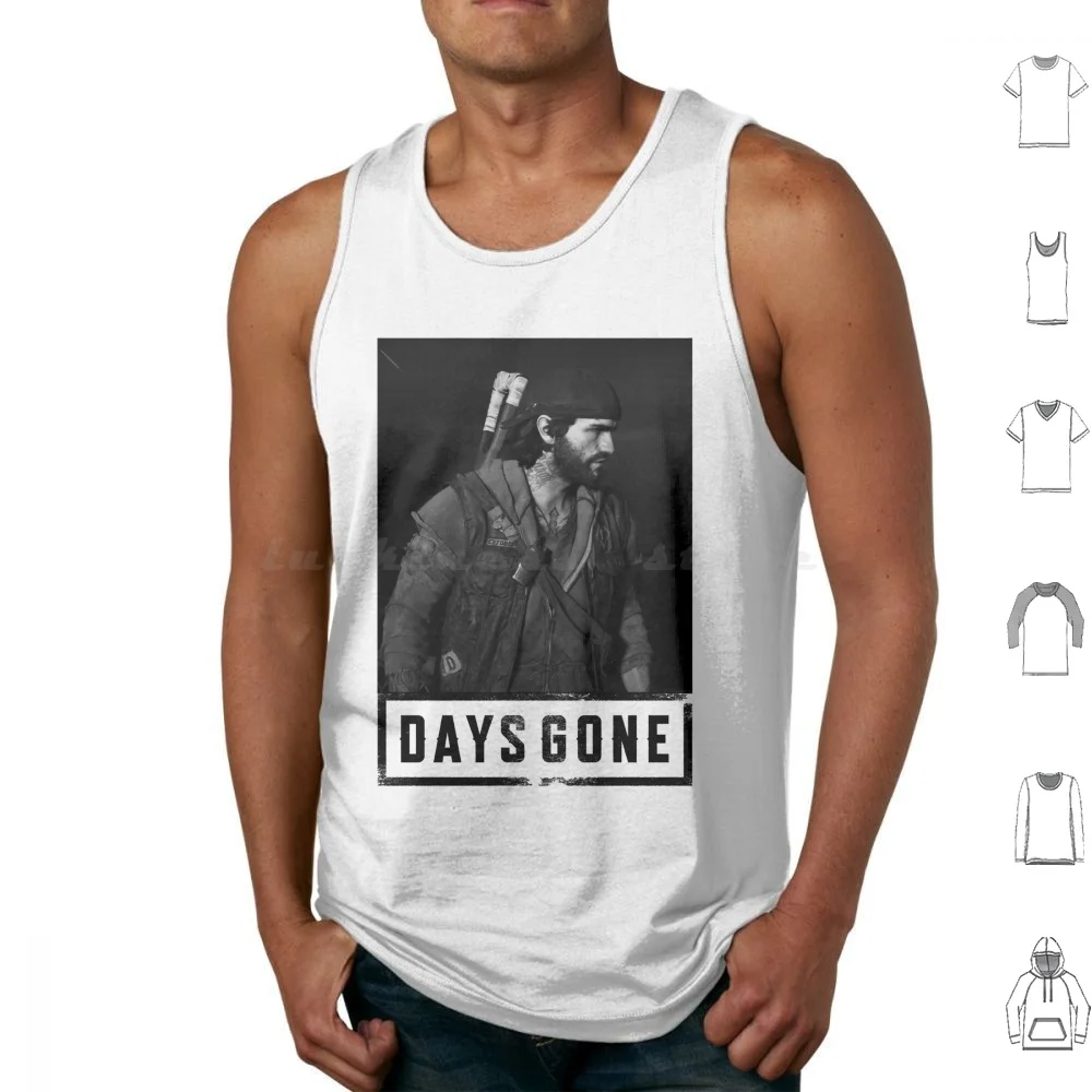 Daecon Daysgone Canotte Stampa Cotton Days Gone Dayssone Daecon Mongrel Addio Zombies Zombie Gone Days Dog Moto