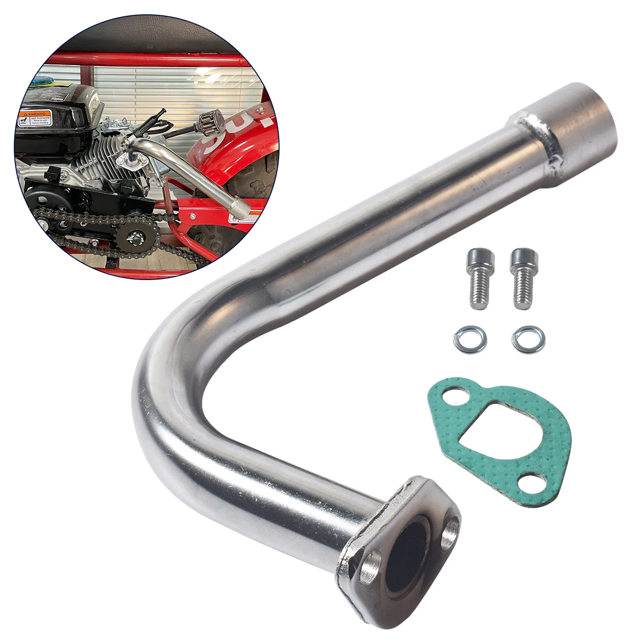 Tubo Di Scarico Con Filettatura Femmina Per Predator 212Cc 196Cc Gokart Mini Bike Per Honda Gx160 Gx200 Per Coleman Powersports Ct200U