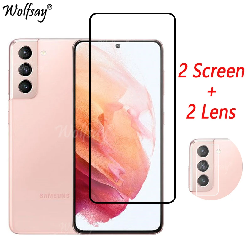 Vetro Temperato A Copertura Totale Per Samsung Galaxy S21 5G Pellicola Salvaschermo Per Samsung S21 5G Vetro Per Fotocamera Per Samsung S21 5G Vetro