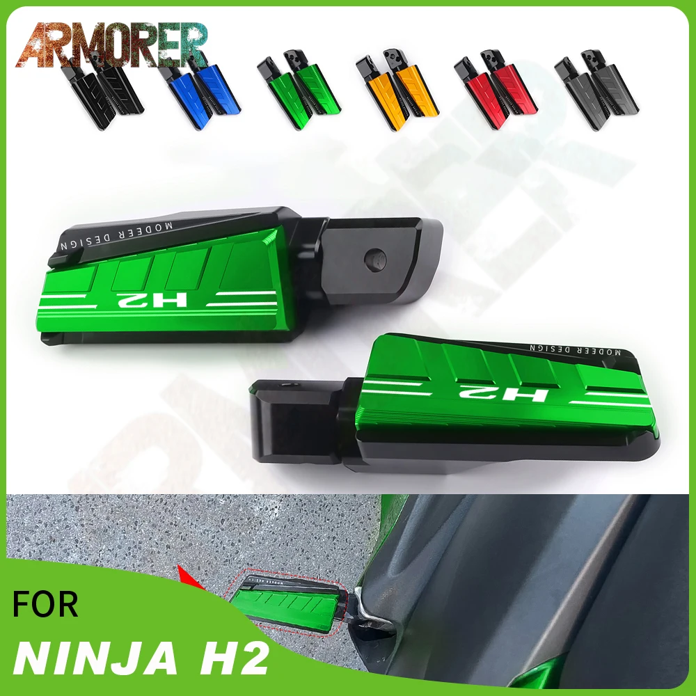 Per Kawasaki Ninja H2 H2R H2R 2015 - 2018 2019 2020 2021 2022 Accessori Moto Pedane Posteriori Poggiapiedi Poggiapiedi Passeggero