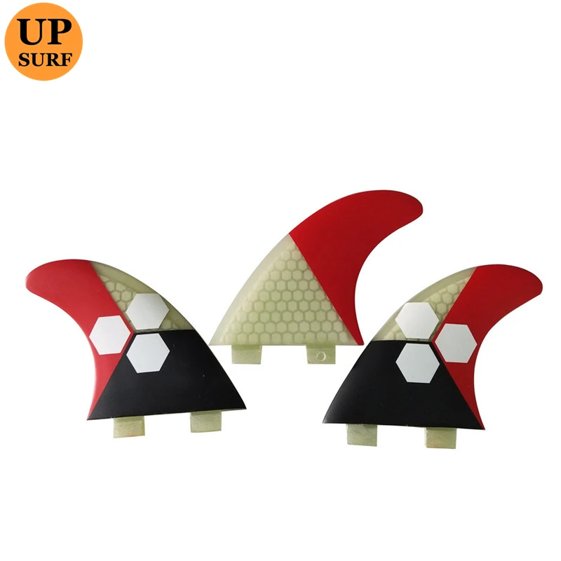 Upsurf Fcs Fins Thrusters Quillas Surf G7 Red Honeycomb Double Tabs 3 Pz/Set Tavola Da Surf Accessori Per Paddle Sup Di Grandi Dimensioni