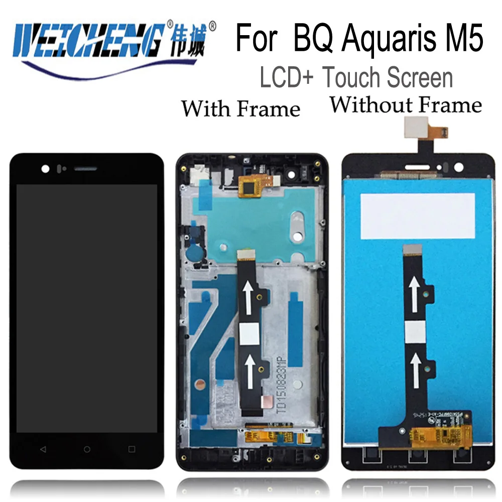 Nuovo Weicheng Per Bq Aquaris M5 Display Lcd + Touch Screen Digitizer Assembly Con Telaio Per Bq M5 Lcd + Strumenti Gratuiti