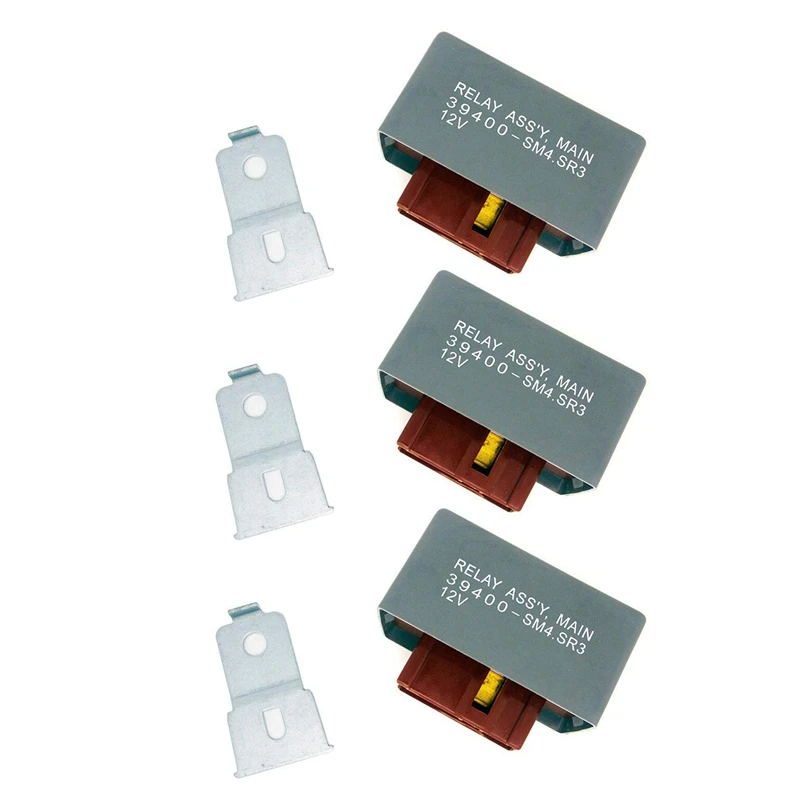 3X Fuel Pump Main Relay 39400-Sm4-A00 For Acura Cl Integra Tl Honda Accord Civic Del Sol Cr-V Odyssey 3 1998-2002