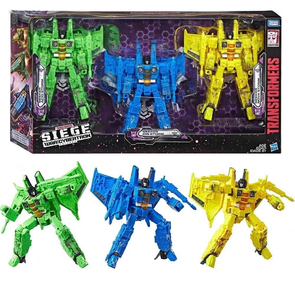 Original Poly Transformers Siege War Per Cybertron Seeker Acid Storm Nova Storm Ion Storm 3-Pack Action Figure Model Toy