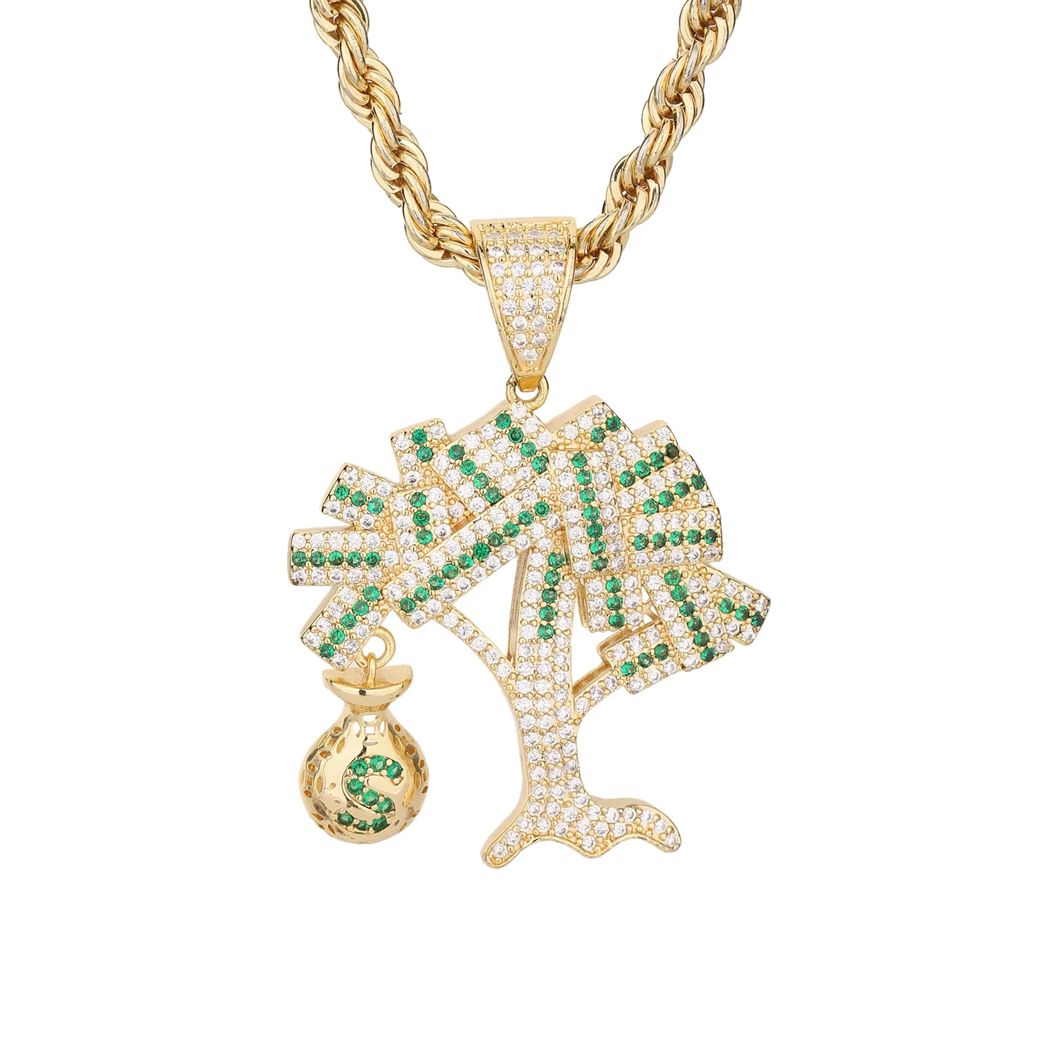 New Fortune Tree Ciondolo Uomo E Donna 14K Gold Cash Tree Love Money Dream Tree Jewelry Gift Jewelry