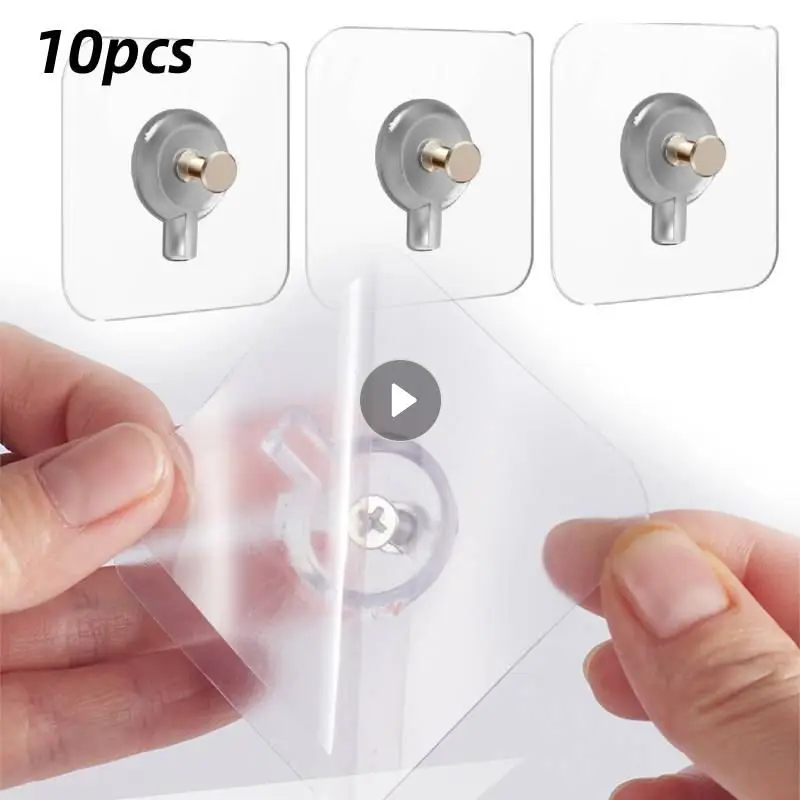 10 Pcs Unghie Autoadesive Senza Tracce Hookholder Wall Hanger Kit Da Appendere Per Cornice Per Foto Pittura Picture Poster Clock No Drill