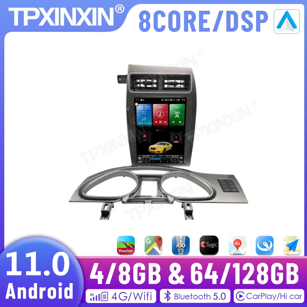 Per Audi Q7 2005-2015 Android 11.0 8Gb + 256Gb Tesla Style Car Multimedia Audio Radio Player Navigazione Gps Unità Principale Dsp Carplay
