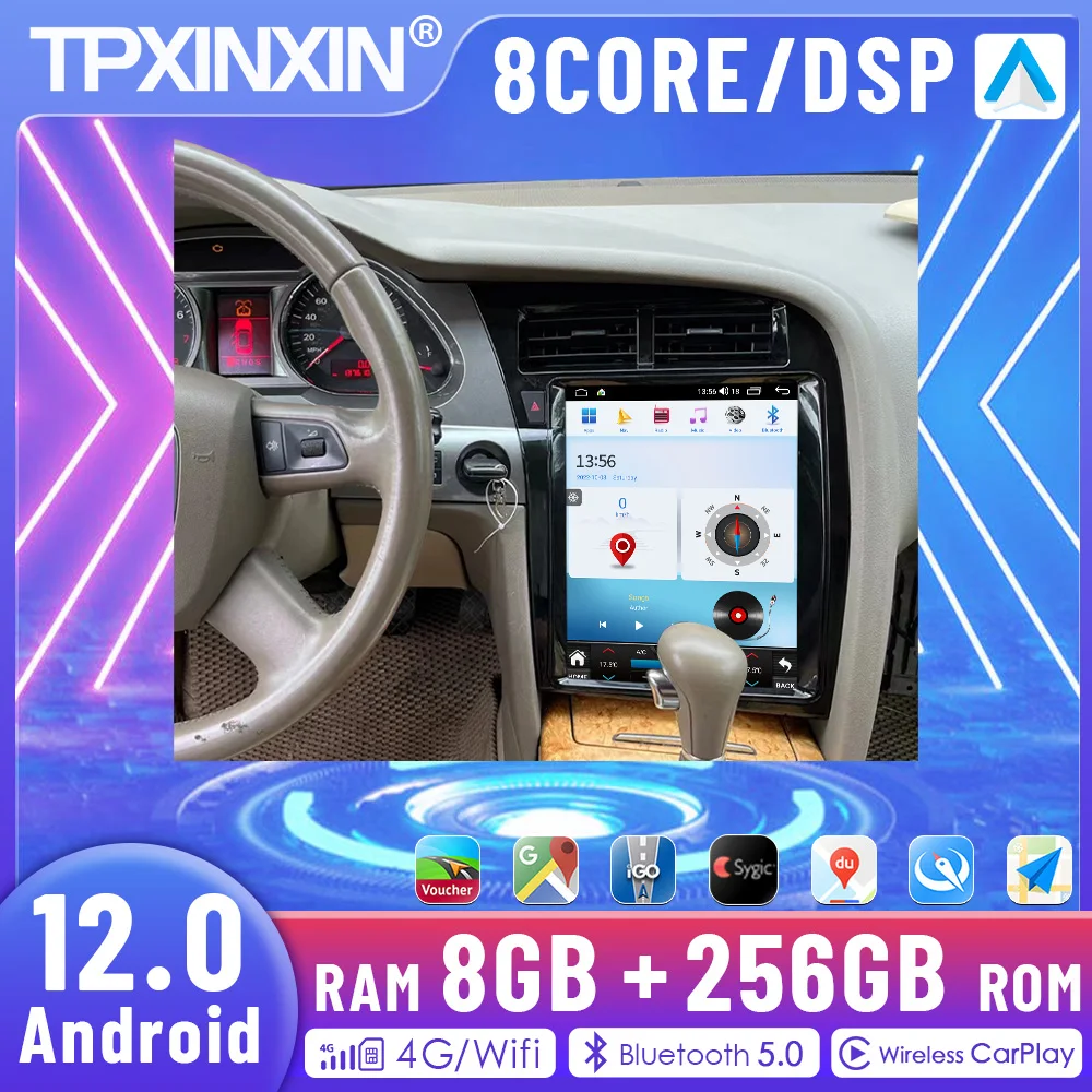 Android12.0 Touch Screen Per Audi A6L 2005-2011 Autoradio Stereo Lettore Video Multimediale Gps Navi Carplay Navi Navigazione Automatica