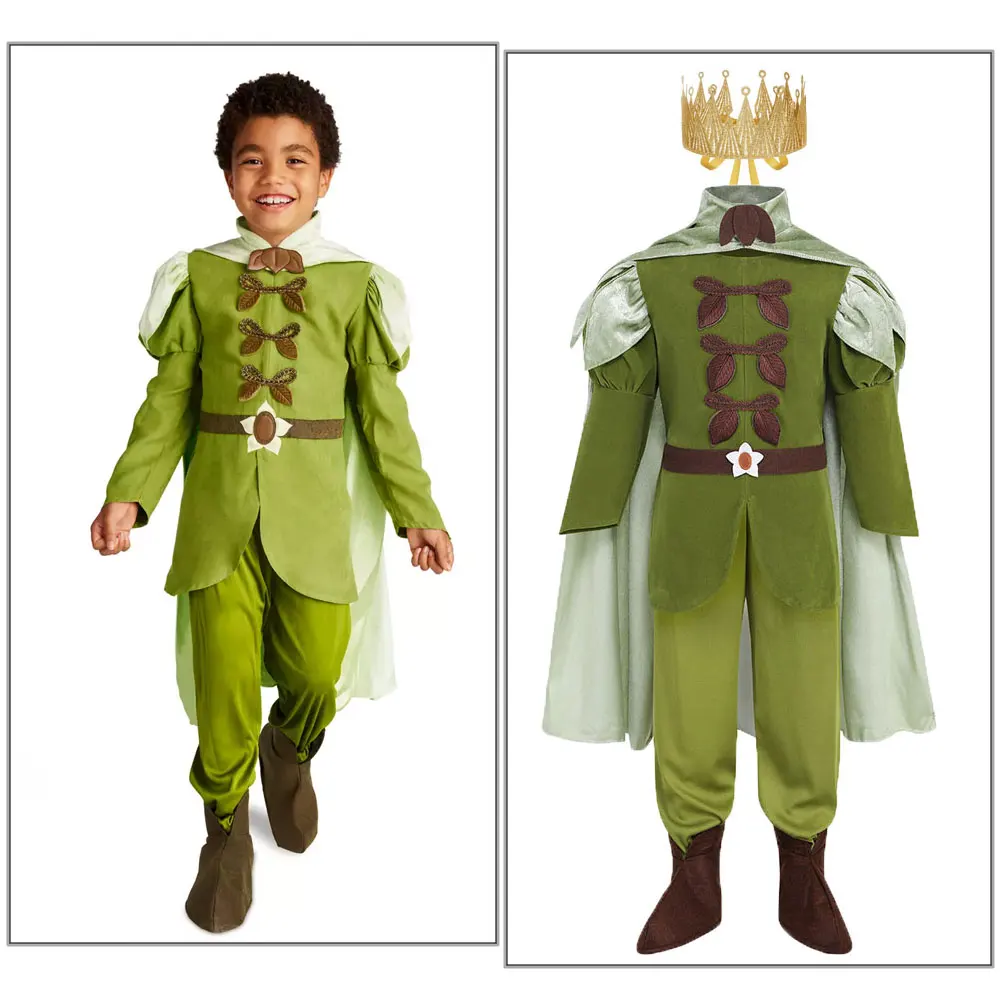 Carnevale Cosplay Baby Boys Party Dress Up Mantello Halloween Frog Tiana Princess Tinker Bell Kids Naveen Prince Costumes Crown