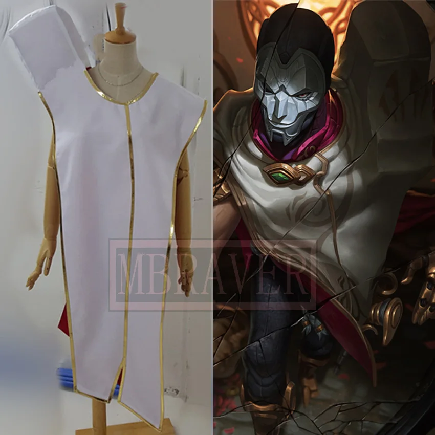 Il Costume Cosplay Bianco Su Misura Del Mantello Bianco Su Misura Anime Di Virtuoso Fujida Jhin