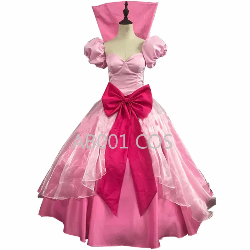 Cartoon Frog Princess Charlotte Costume Cosplay Donne Adulte Abito Rosa Halloween Christmas Party Dress