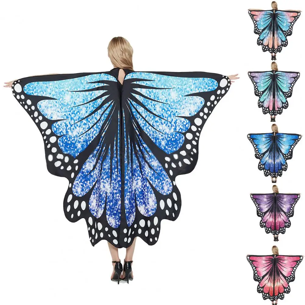 Womens Butterfly Wing Cosplay Accessori Super Soft Halloween Costume Party Adulti Farfalle Scialle