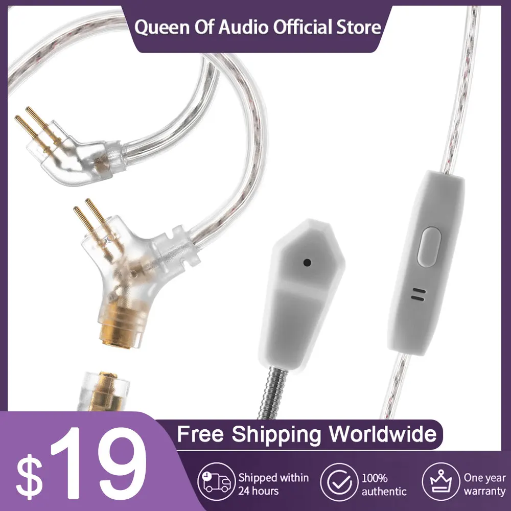 Kinera Celest Sky Wing Cavo Di Aggiornamento Per Auricolari Microfono Super-Cardioide 2Pin 0.78 Iems Gaming Live Streaming Cuffie Hifi