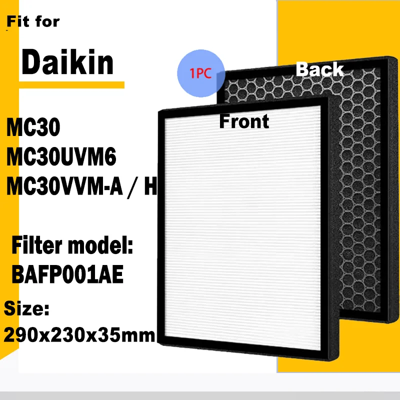 Filtro Hepa Sostitutivo Per Purificatore D'Aria Daikin Mc30 Mc30Uvm6 Mc30Vvm-A / H