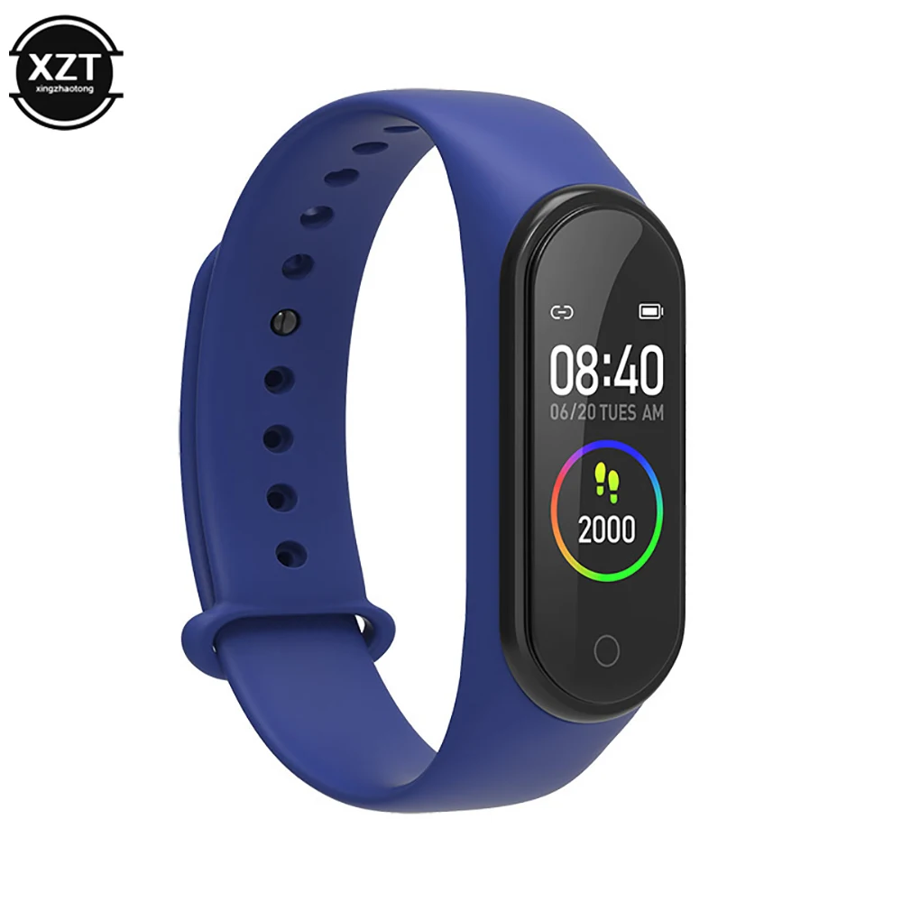2023 Xzt M4 Wristband Sport Fitness Pedometro Schermo A Colori Braccialetto Intelligente Pressione Sanguigna Walk Step Counter Smart Band Watch