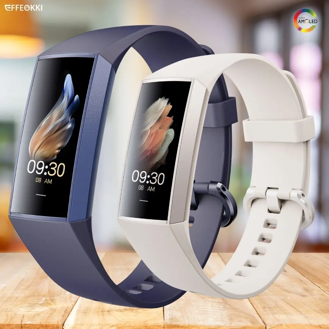 Effeokki Amoled Smart Watch Per Uomo Donna Health Bracciale Health Band Monitor Collegato Impermeabile Smartwatch