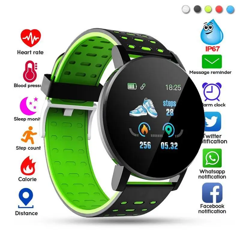 Smart Bracciale Blood Pressure Waterproof Sport Round Smartwatch Smart Clock Fitness Tracker Per Android Ios Smart Watch
