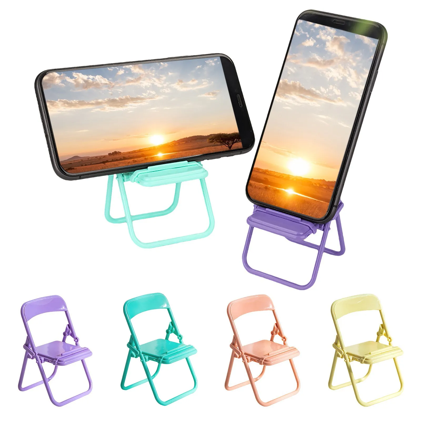Cute Mini Chair Supporto Per Cellulare Supporto Replica Scrivania Staffa Pigra Supporto Universale Per Cellulare Supporto Per Figura Supporto Per Deco