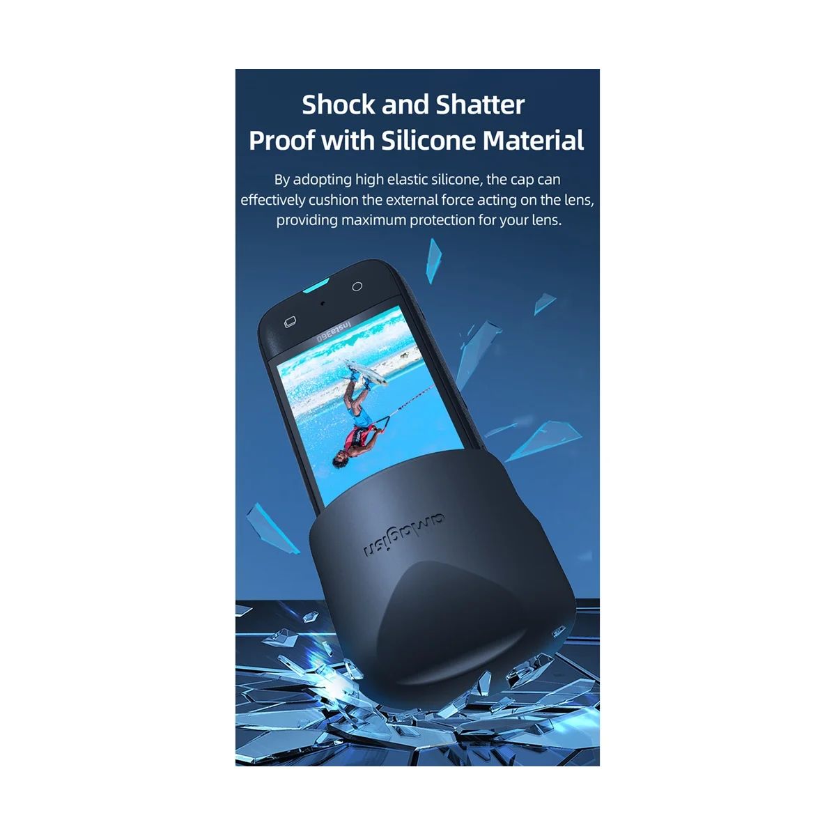 Amagisn Silicone Len Cover Per Insta360 X3 Per Insta360 X3 Lens Cover Protettiva Per Insta360 X3 Accessori Protettivi, Nero
