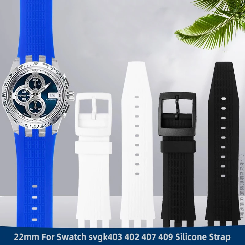 Cinturino In Silicone Da 22Mm Per Cinturino Meccanico Swatch Svg Svg 403 402 402 407 409 Svgb400 Accessori Per Cinturini In Gomma Morbida Da Uomo