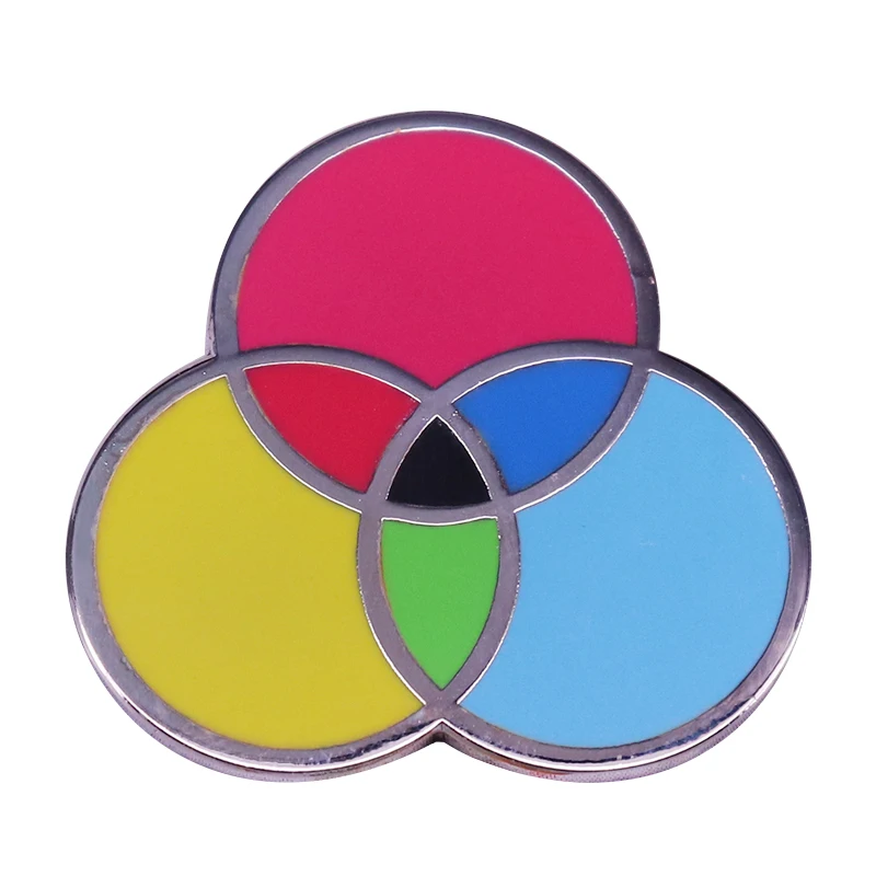 Cmyk Spilla Vernice Inchiostro Swatch Badge Artista Graphic Design Geek Collection