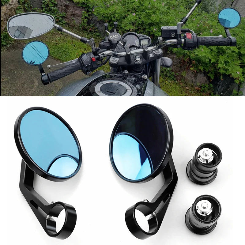 7/8 "Misura Per Kawasaki Versys Vulcan Ninja 400/650 Z900Rs Z1000Sx Zx6R 7R 10R 14R Gtr1400 Specchietto Retrovisore Manubrio Bar End Cafe