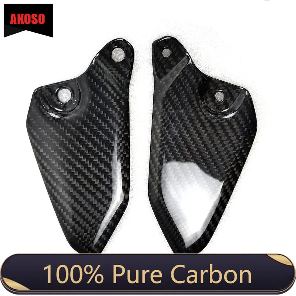 Moto 3K Full Carbon Fiber Heel Plates Covers Protector Per Kawasaki Z900Rs 2018 + Parts Guards Carenatura Kit