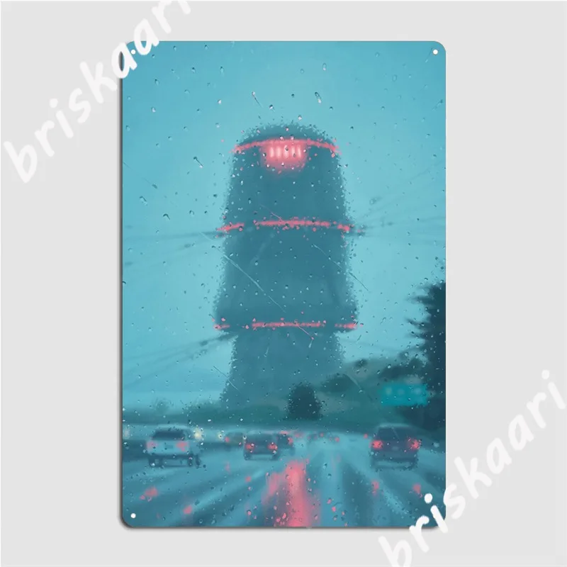 The Electric State Raindrops Metal Sign Cinema Living Room Home Personalizza Wall Decor Tin Sign Poster