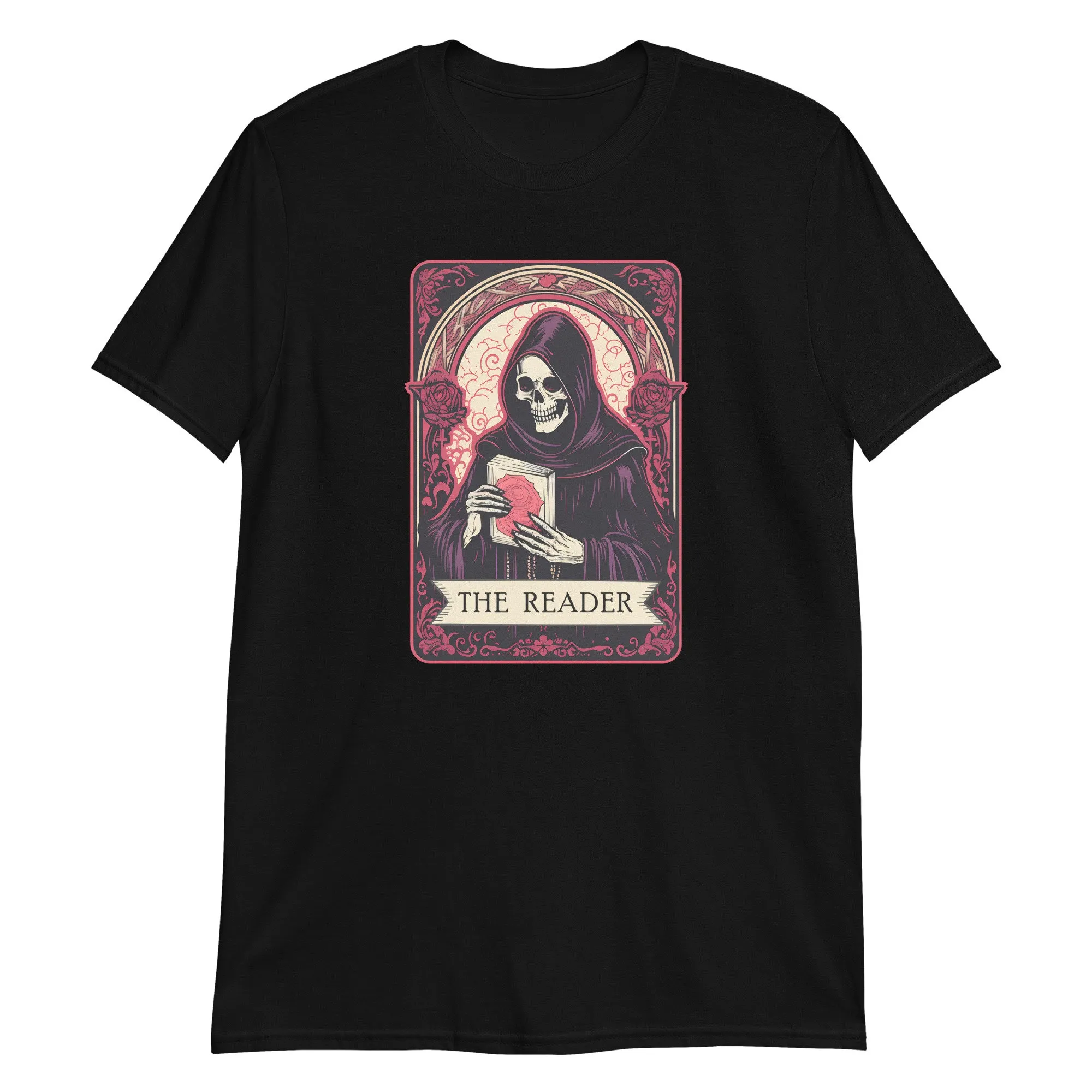 Tarocchi Card The Reader Unearth Secrets Of A Book Loving Skeleton Halloween T Shirt