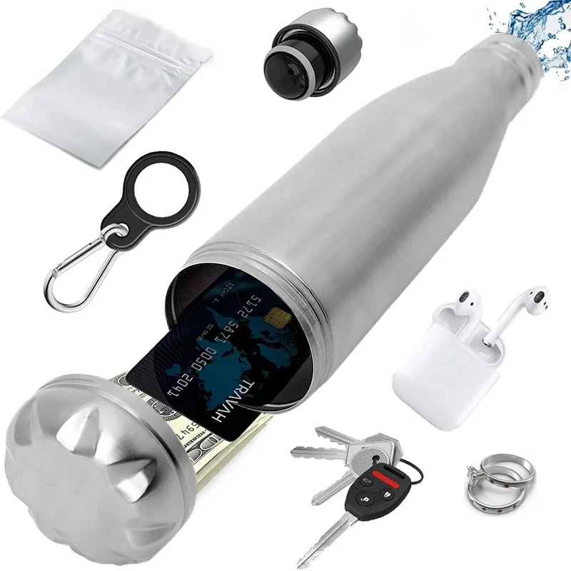 Secret Hidden Safe Steel Water Bottle Cassaforte Salvadanaio Secret Stash Spot Può Cassaforte Nascosta Vano Portaoggetti Per Carte Chiavi Contanti