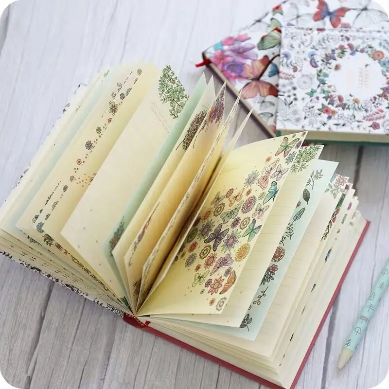 Sharkbang Secret Garden Series Pretty Flora A5 Diario Notebook E Riviste Agenda Agenda Sketchbook Confezione Regalo Cancelleria Kawaii