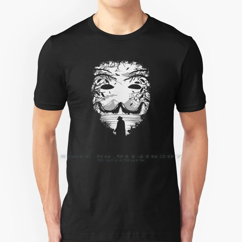 Maglietta Secret Hero 100% Puro Cotone Onymus V Per Vendetta V Per Disegni Di Film Vendetta