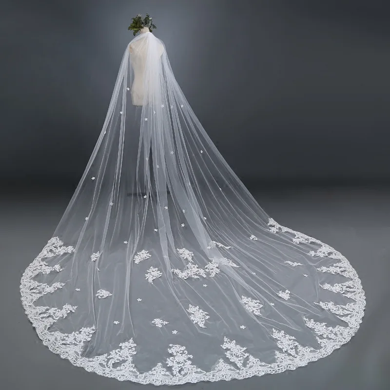 Nuovo Arrivo 3 Metri Cattedrale Veli Da Sposa Lungo Bordo In Pizzo Velo Da Sposa Accessori Da Sposa Sposa Veu Velo Da Sposa Velo Sposa