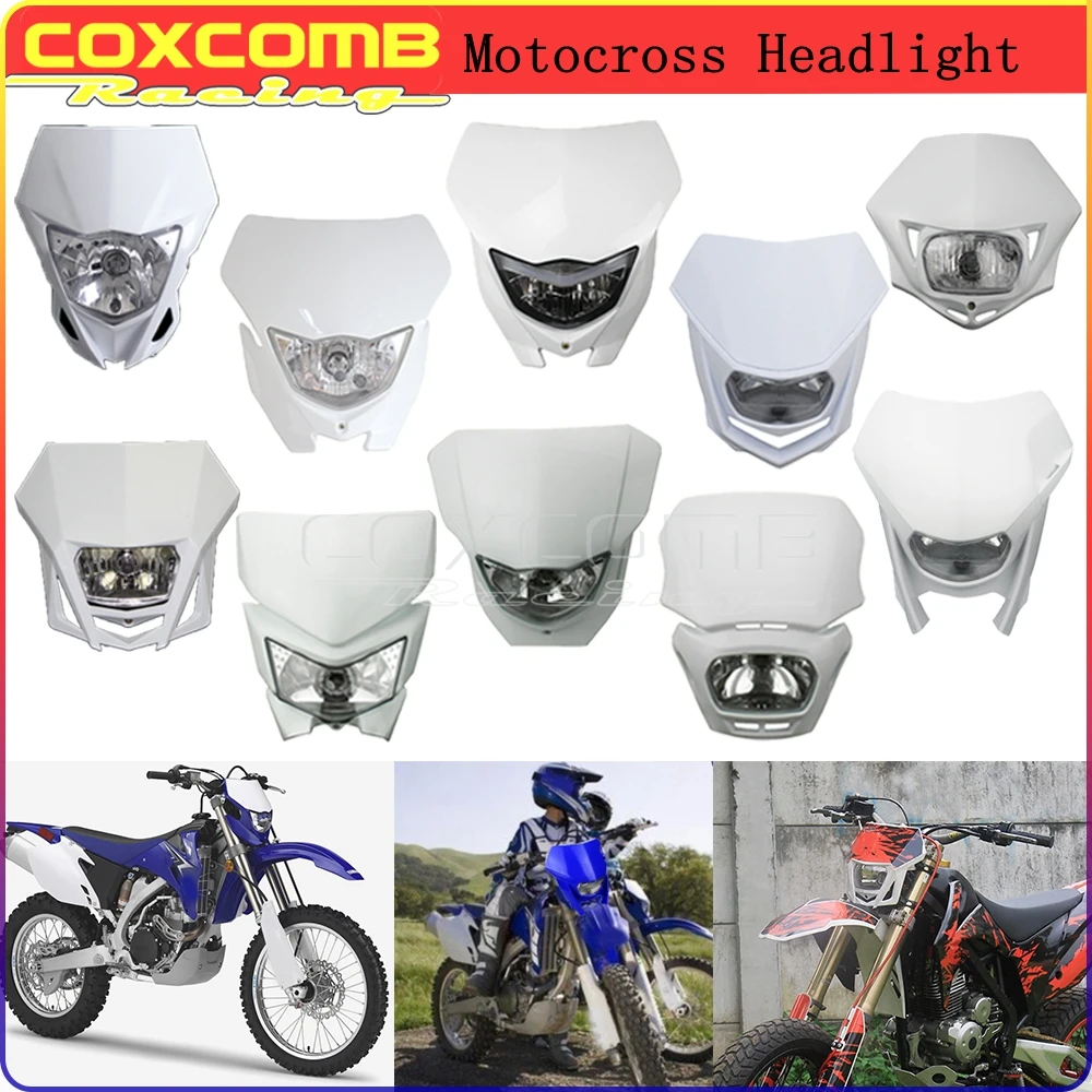 Dirt Bike Head Lamp Enduro Headlight Motocross Faro Per Yamaha Wr Wrf Ttr Tt-R Kawasaki Klx Kx Kxf Honda Crf Husqvarna Te Fe