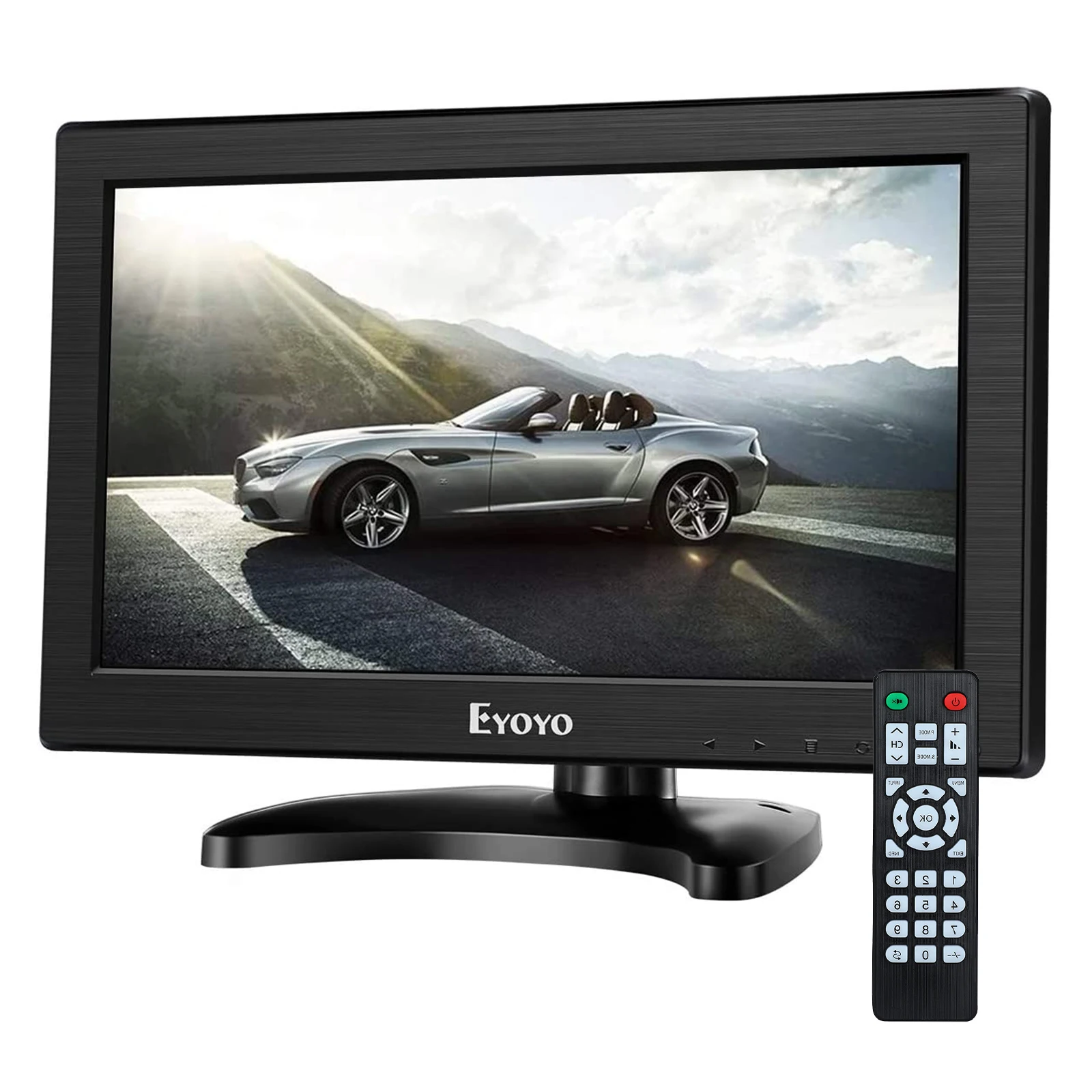 Monitor Lcd Tft Eyoyo Da 12 "Con Ingresso Av Hdmi Bnc Vga 1366X768 Mini Display Portatile A Colori Hd Con Altoparlante Integrato