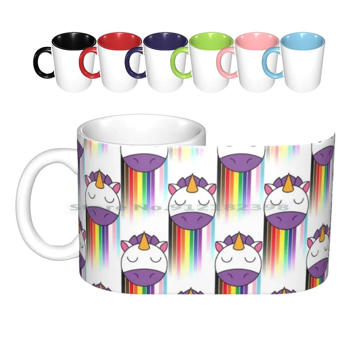 Unicorn Rainbow Pride Tazze In Ceramica Tazze Da Caffè Tazza Da Tè Al Latte Gay Pride Rainbow Flag Rainbow Rainbow Arcobaleno Pride Lesbian